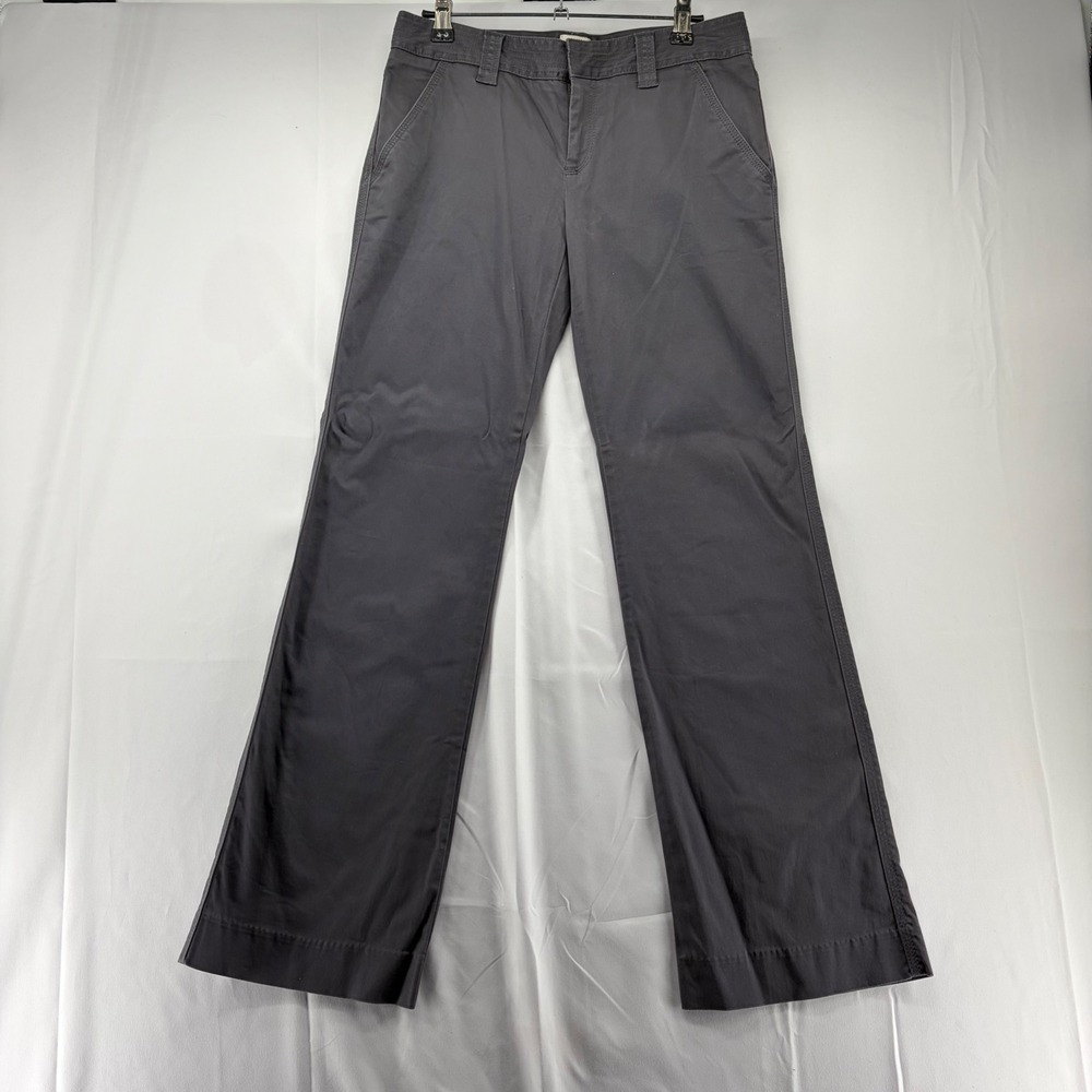 Women Old Navy Gray Bootcut Flap Back Pocket Casual Twill Pants Size 2 (29x30